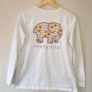 Ivory Ella Women White Sunflower Long Sleeve Shirt